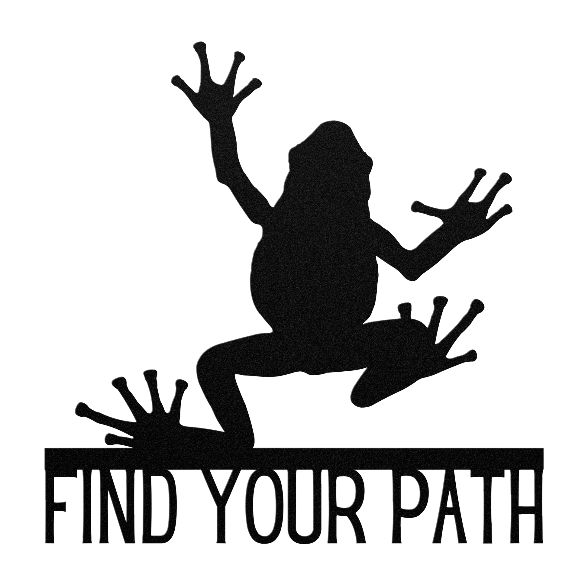 Find_Your_Path_Tree_Frog_Metal_Sign_Black_Transparent_Mockup.png