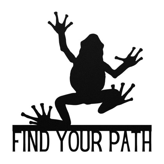 Find_Your_Path_Tree_Frog_Metal_Sign_Black_Transparent_Mockup.png