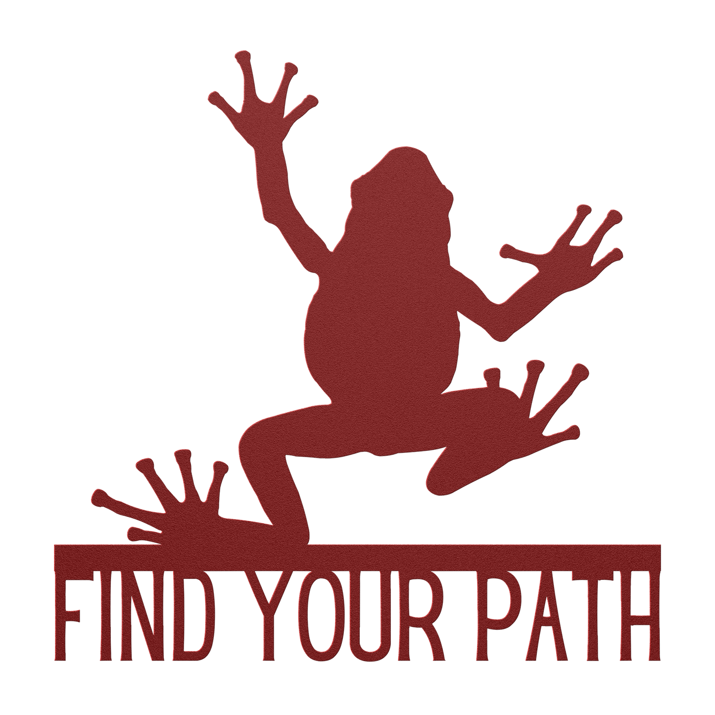 Find_Your_Path_Tree_Frog_Metal_Sign_Red_Transparent_Mockup.png