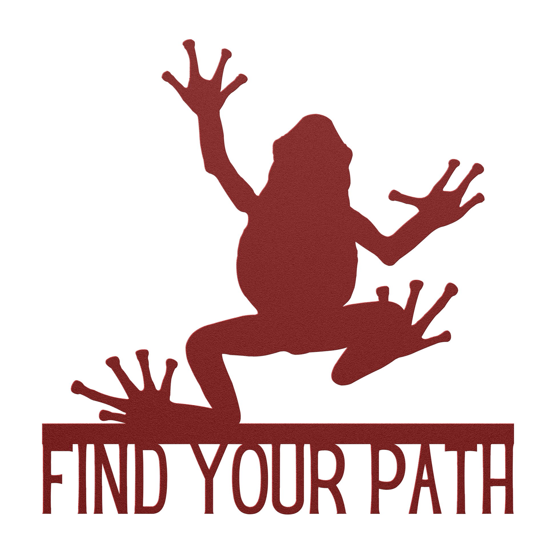 Find_Your_Path_Tree_Frog_Metal_Sign_Red_Transparent_Mockup.png