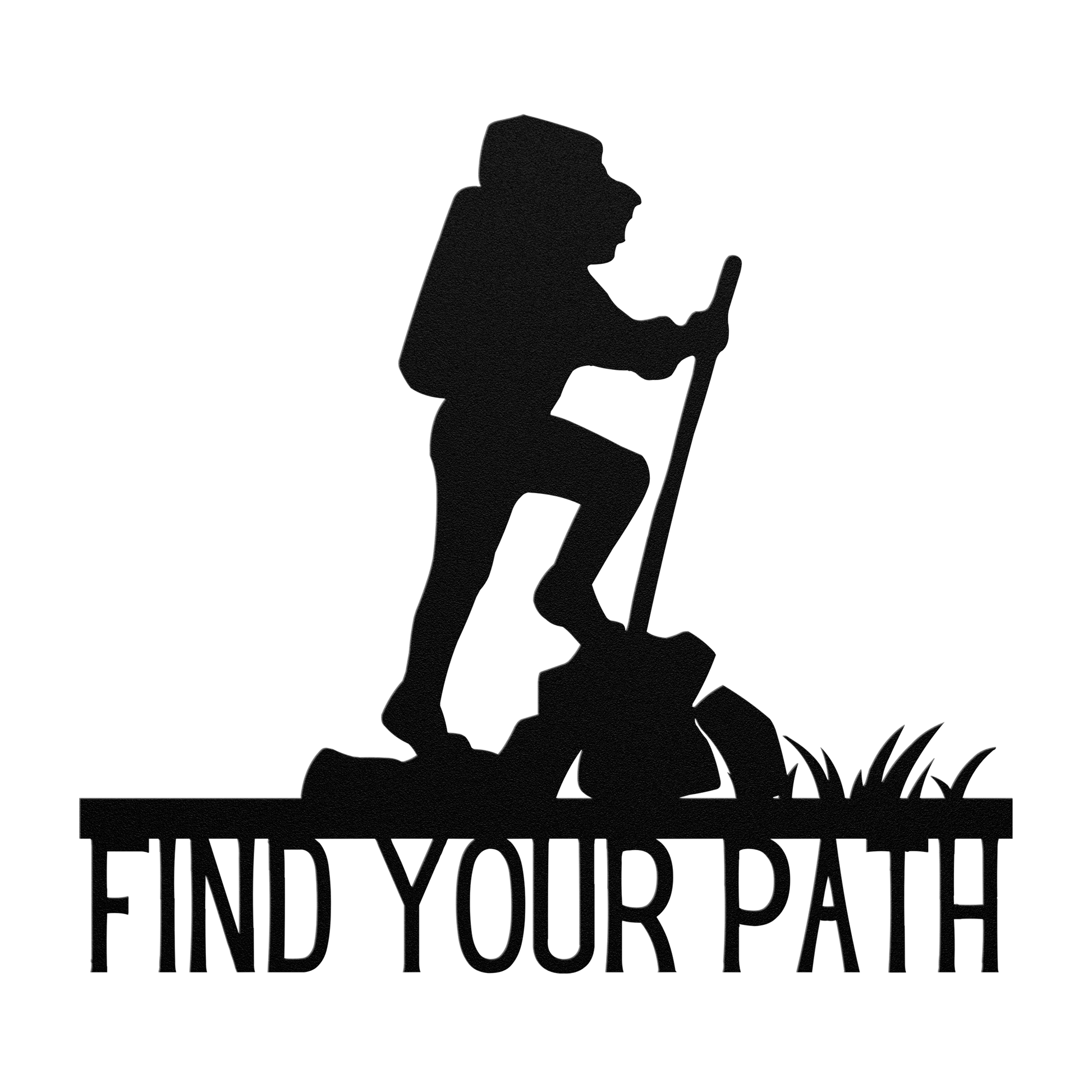 Find_your_Path_Hiking_Metal_Sign_Black_Transparent_Mockup.png
