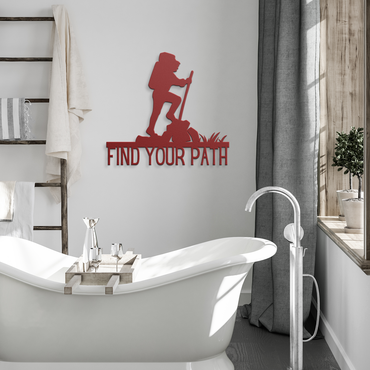 Find_your_Path_Hiking_Metal_Sign_Red_Modern_Bathroom_Mockup.png