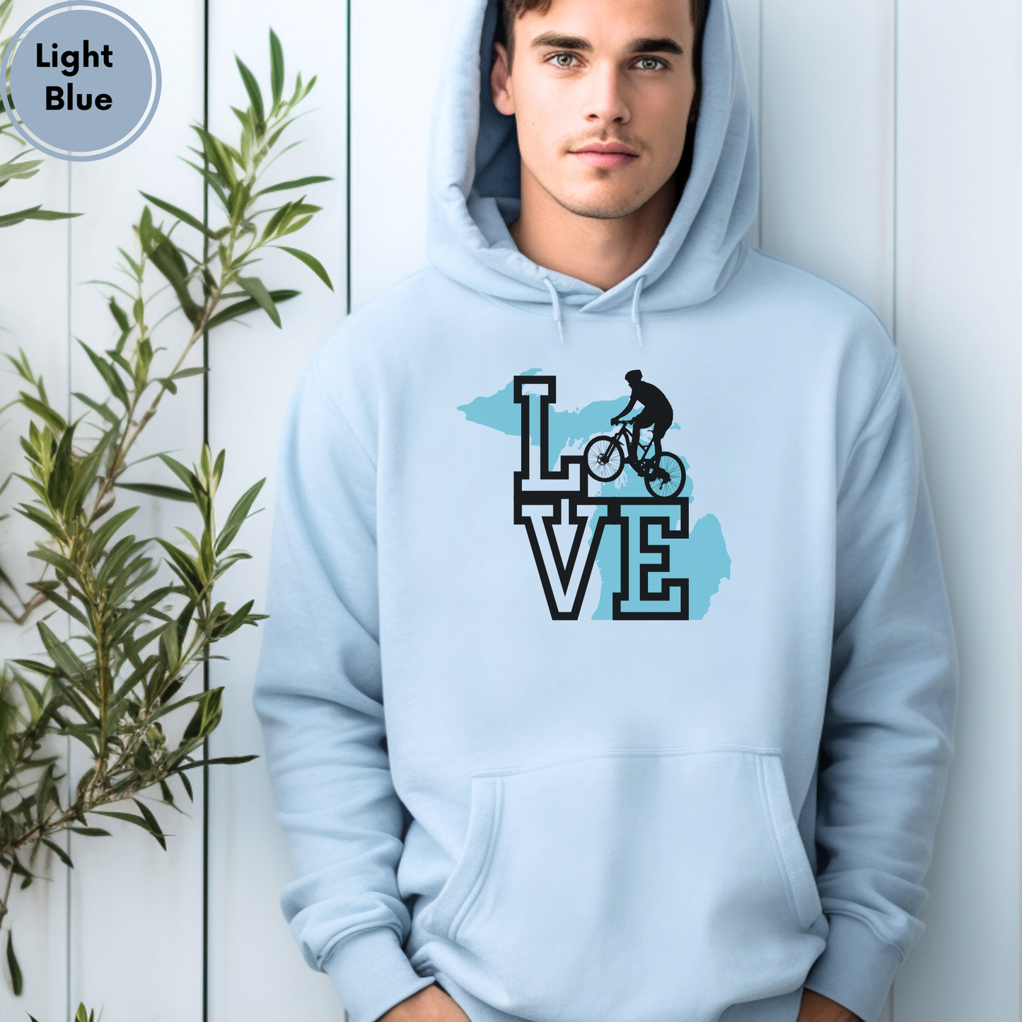 Love Michigan Mountain Biking Unisex Hoodie