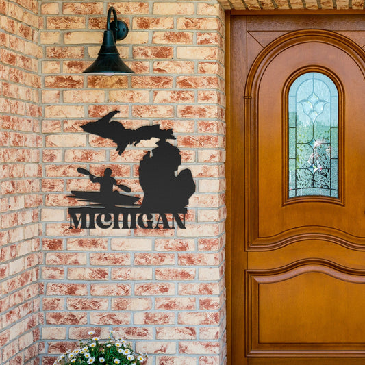 Michigan Kayaking Metal Sign