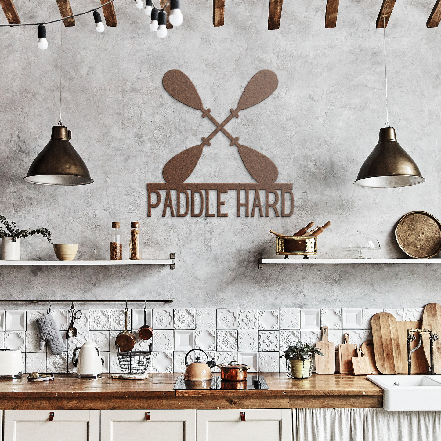 Paddle_Hard_Kayaking_Canoeing_Metal_Sign_Copper_Rustic_Kitchen_Mockup.png