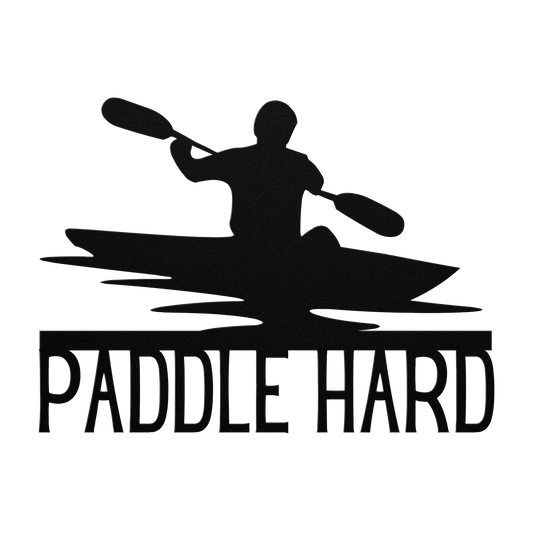 Paddle_Hard_Kayaking_Metal_Sign_Black_Transparent_Mockup.png