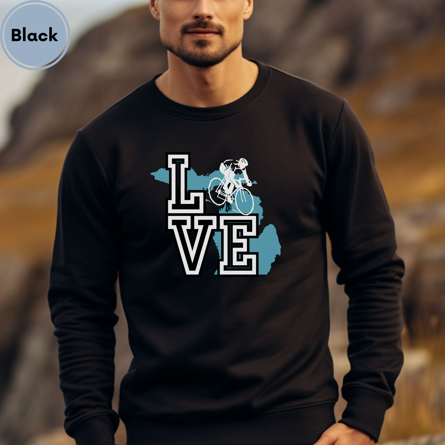 Love Michigan Road Cycling Unisex Sweatshirt