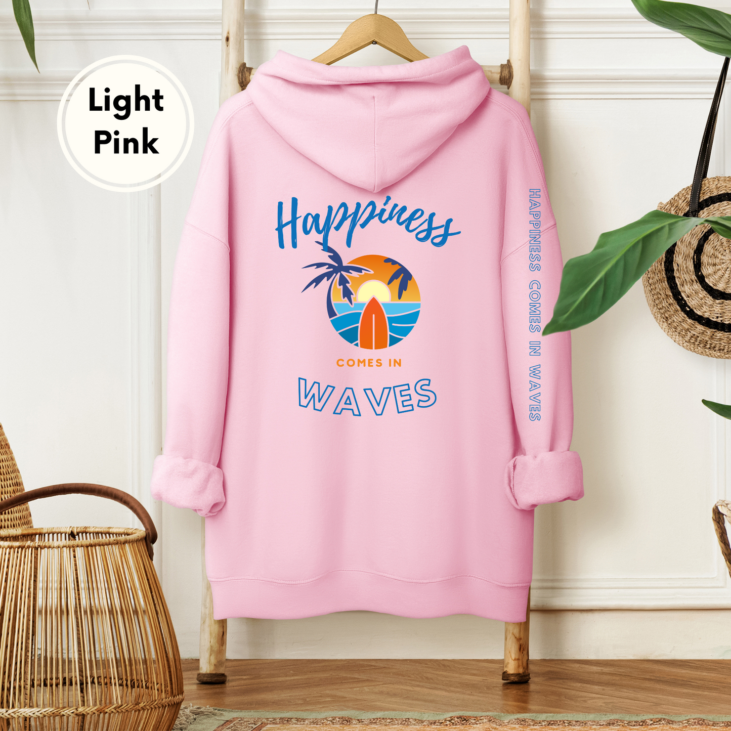 Happiness Comes in Waves Unisex Heavy Blend Hoodie