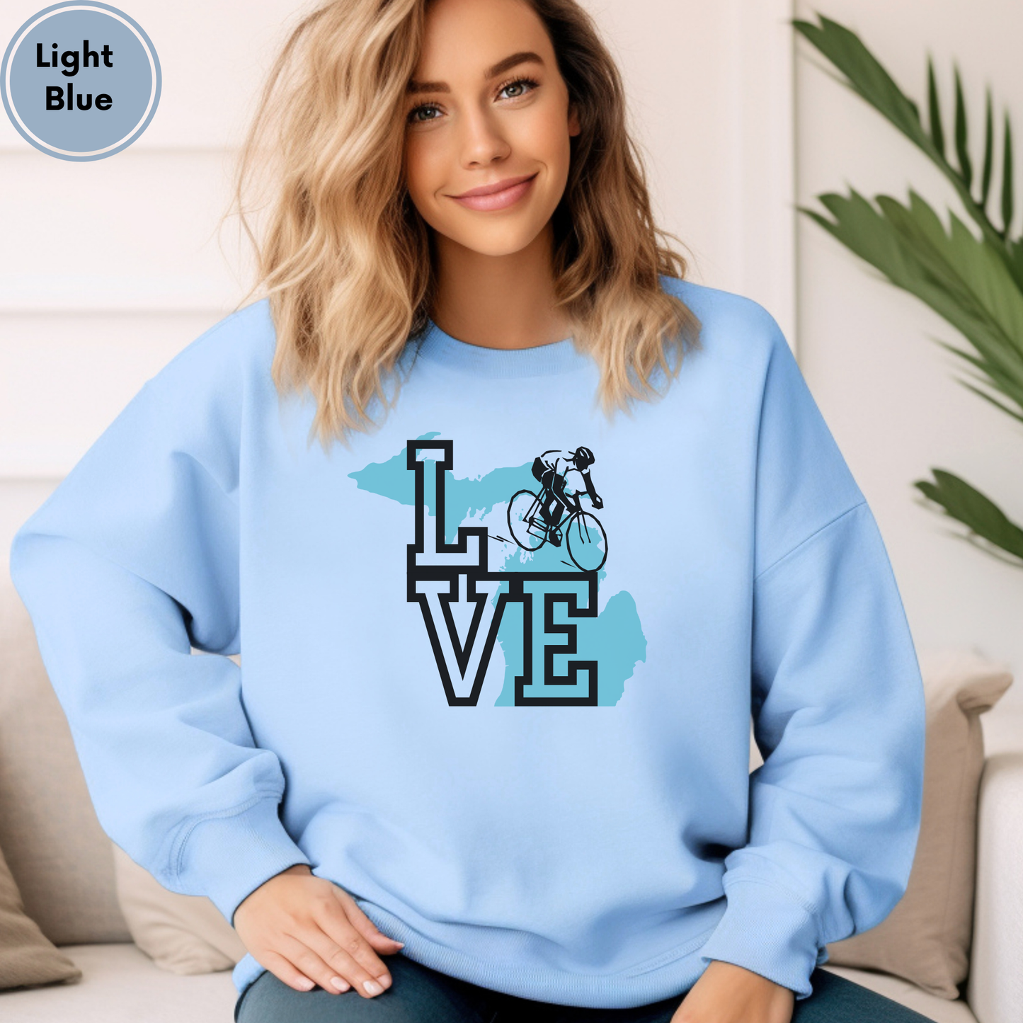 Love Michigan Road Cycling Unisex Sweatshirt